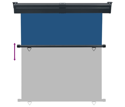 Toldo lateral de balcón azul 175x250 cm
