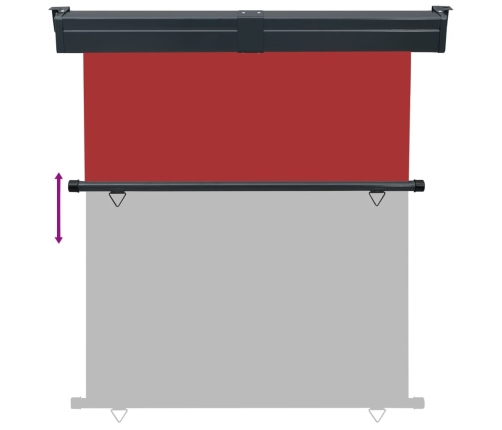 Toldo lateral de balcón rojo 175x250 cm