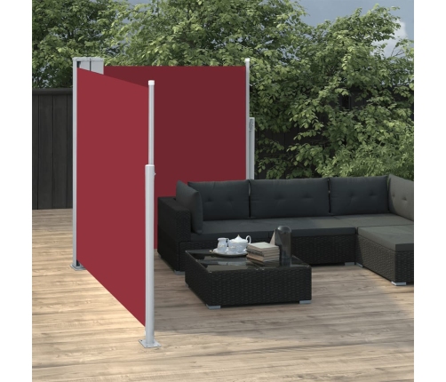 Toldo lateral retráctil rojo 160x600 cm