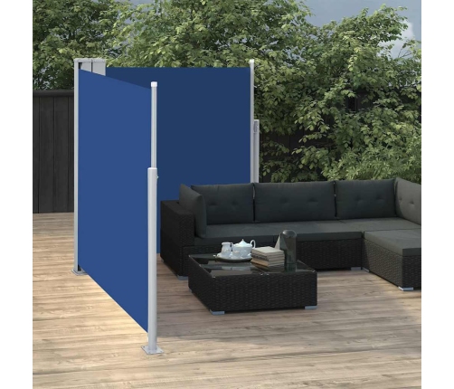 Toldo lateral retráctil azul 170x600 cm