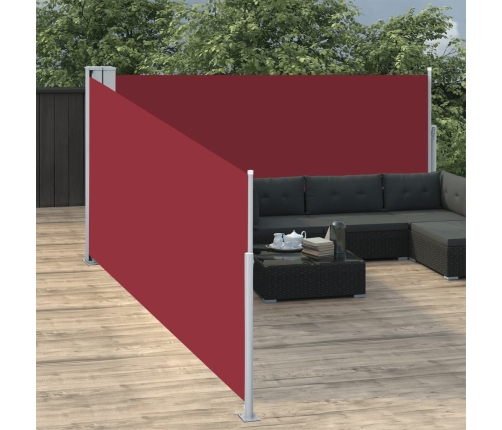 Toldo lateral retráctil rojo 100x1000 cm