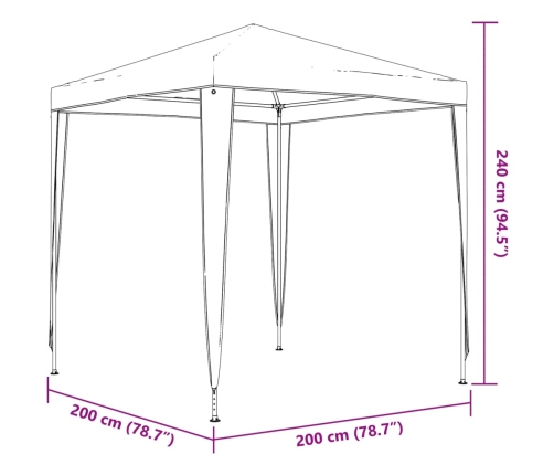 Carpa de celebraciones blanca 2x2 m