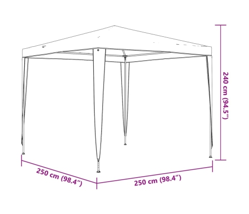 Carpa de celebraciones blanca 2,5x2,5 m