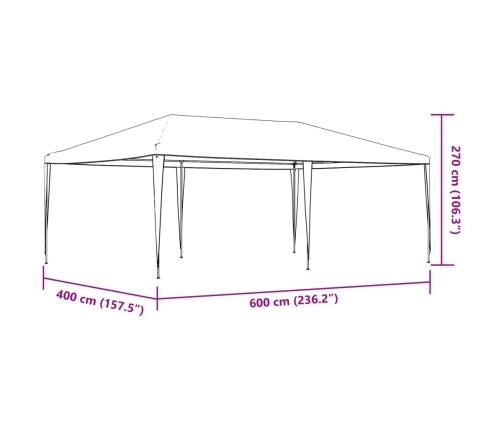 Carpa para fiestas azul 4x6 m