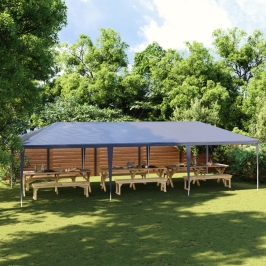 Carpa para fiestas azul 4x9 m