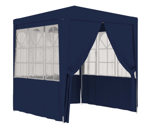 Carpa profesional para fiestas con paredes azul 90 g/m² 2x2 m