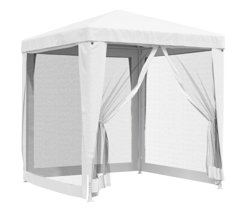 Carpa para celebraciones con 4 paredes de malla blanco 2x2 m