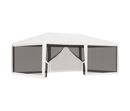 Carpa para celebraciones con 4 paredes de malla blanco 4x6 m