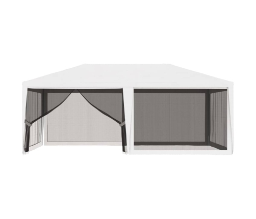 Carpa para celebraciones con 4 paredes de malla blanco 4x6 m