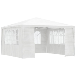 Carpa profesional para fiestas con paredes blanco 90 g/m² 4x4 m