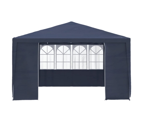 Carpa profesional para fiestas con paredes azul 90 g/m² 4x4 m