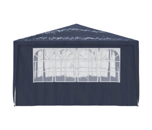 Carpa profesional para fiestas con paredes azul 90 g/m² 4x4 m