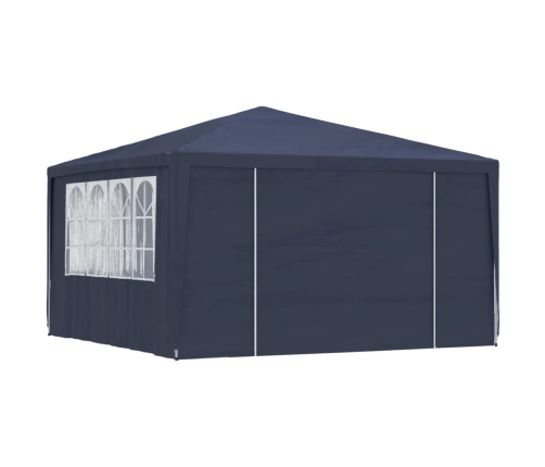 Carpa profesional para fiestas con paredes azul 90 g/m² 4x4 m