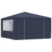 Carpa profesional para fiestas con paredes azul 90 g/m² 4x4 m