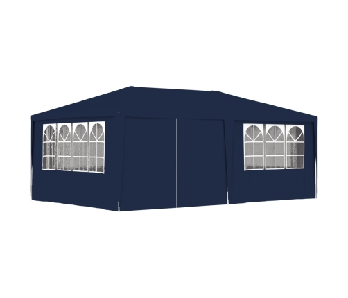 Carpa profesional para fiestas con paredes azul 90 g/m² 4x6 m