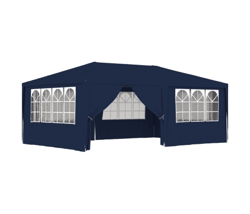 Carpa profesional para fiestas con paredes azul 90 g/m² 4x6 m