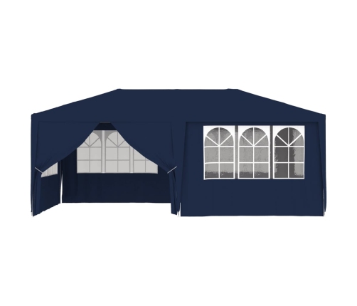 Carpa profesional para fiestas con paredes azul 90 g/m² 4x6 m