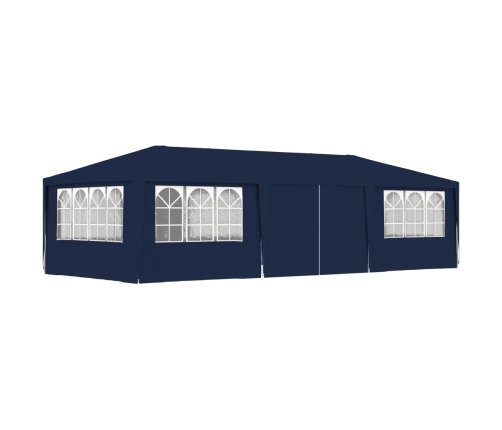 Carpa profesional para fiestas con paredes azul 90 g/m² 4x9 m