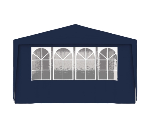 Carpa profesional para fiestas con paredes azul 90 g/m² 4x9 m