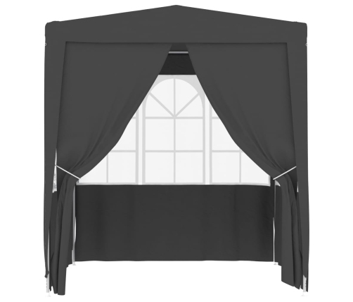 Carpa profesional para fiestas con paredes gris 90 g/m² 2x2 m