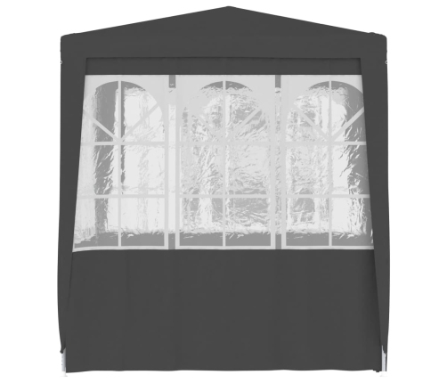 Carpa profesional para fiestas con paredes gris 90 g/m² 2x2 m