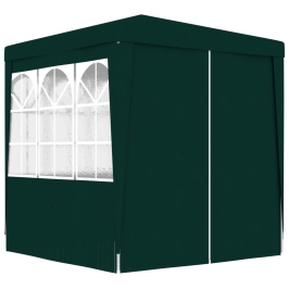 Carpa profesional para fiestas con paredes verde 90 g/m² 2x2 m