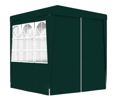 Carpa profesional para fiestas con paredes verde 90 g/m² 2x2 m