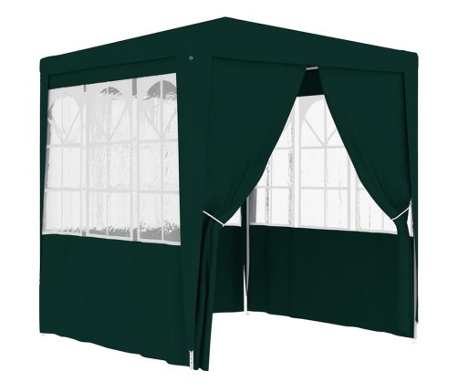 Carpa profesional para fiestas con paredes verde 90 g/m² 2x2 m