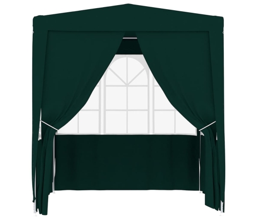 Carpa profesional para fiestas con paredes verde 90 g/m² 2x2 m