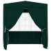 Carpa profesional fiestas con paredes verde 90 g/m² 2,5x2,5 m