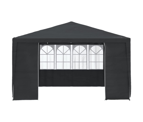 Carpa profesional para fiestas con paredes gris 90 g/m² 4x4 m