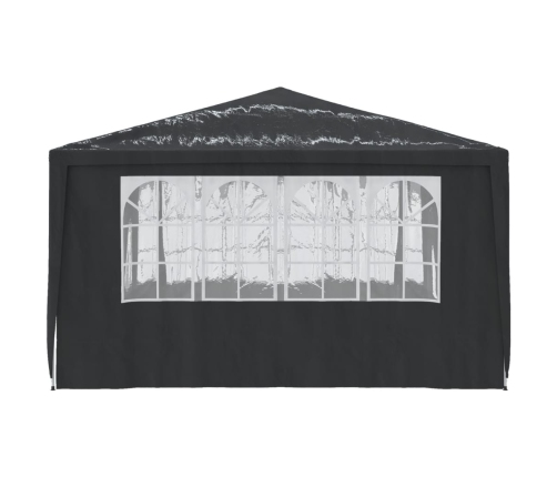 Carpa profesional para fiestas con paredes gris 90 g/m² 4x4 m