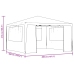 Carpa profesional para fiestas con paredes gris 90 g/m² 4x4 m