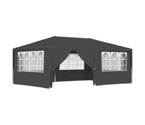 Carpa profesional para fiestas con paredes gris 90 g/m² 4x6 m