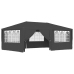 Carpa profesional para fiestas con paredes gris 90 g/m² 4x6 m