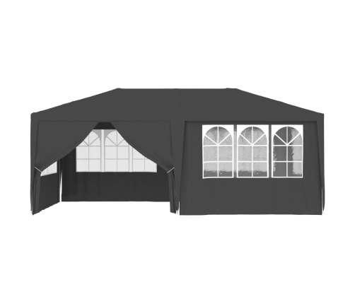 Carpa profesional para fiestas con paredes gris 90 g/m² 4x6 m