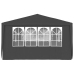 Carpa profesional para fiestas con paredes gris 90 g/m² 4x6 m