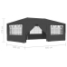 Carpa profesional para fiestas con paredes gris 90 g/m² 4x6 m