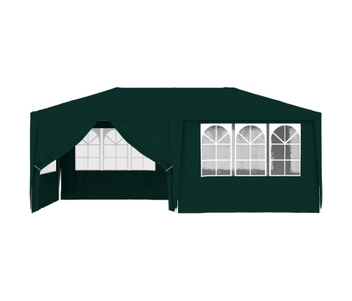 Carpa profesional para fiestas con paredes verde 90 g/m² 4x6 m