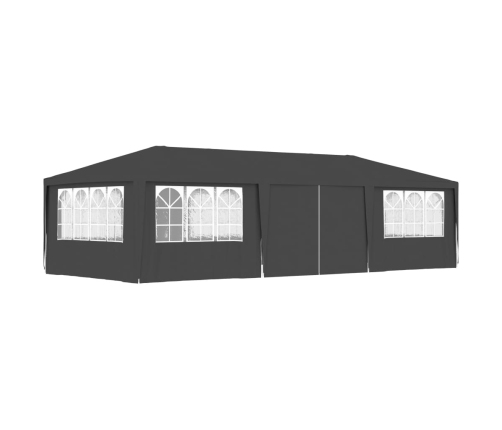 Carpa profesional para fiestas con paredes gris 90 g/m² 4x9 m