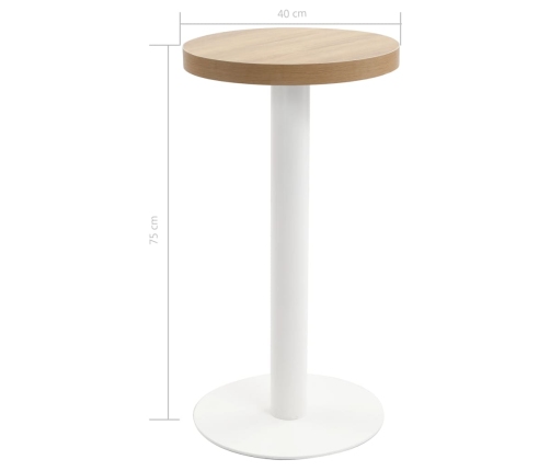 Mesa de bistró MDF marrón claro 40 cm