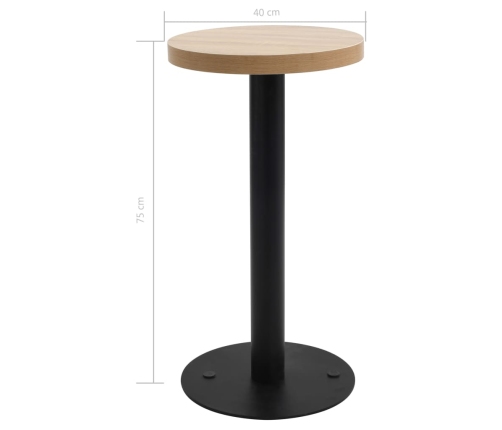 Mesa de bistró MDF marrón claro 40 cm