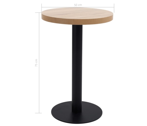 Mesa de bistró MDF marrón claro 50 cm