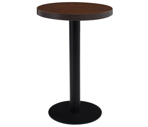 Mesa de bistró MDF marrón oscuro 50 cm