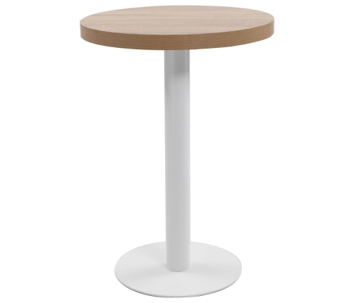 Mesa de bistró MDF marrón claro 60 cm