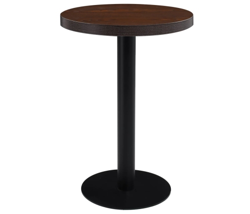 vidaXL Mesa de bistró MDF marrón oscuro 60 cm