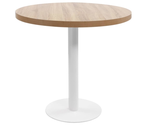 vidaXL Mesa de bistró MDF marrón claro 80 cm