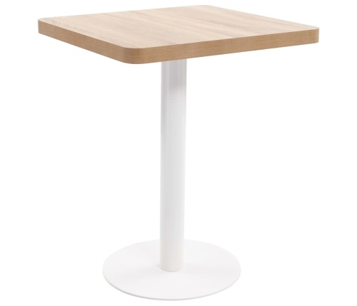 vidaXL Mesa de bistró MDF marrón claro 60x60 cm