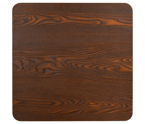 Mesa bistró MDF marrón oscuro 80x80 cm