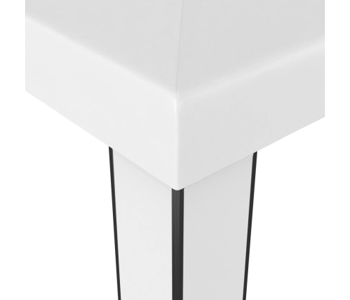Cenador con doble techo blanco 3x3 m